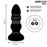 Addicted toys - plug anal vibrador thrusting y luz led control remoto - 6
