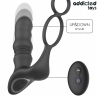 Anillo con plug prostático Up & Down Addicted Toys con su mando, de frente