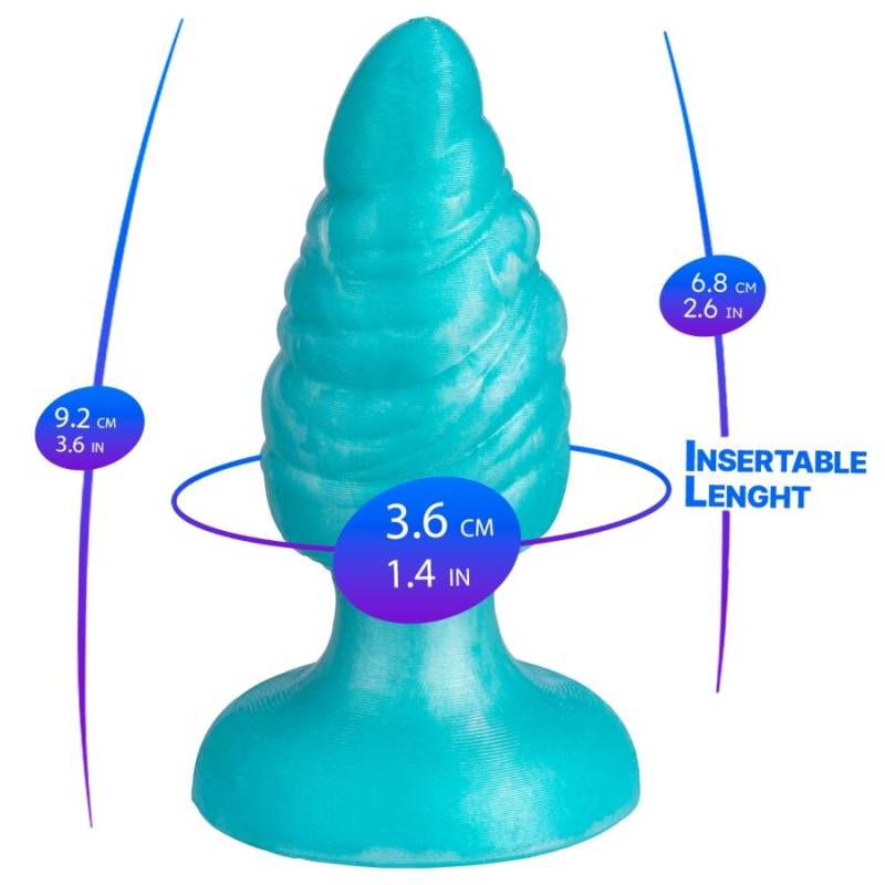 Silexd - melty plug anal fantasy silicona liquida termoreactivo azul celeste 9.2 cm - 1