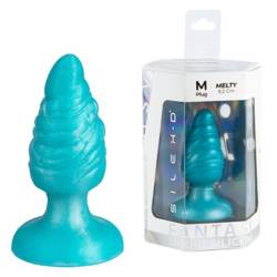 Silexd - melty plug anal fantasy silicona liquida termoreactivo azul celeste 9.2 cm - 2