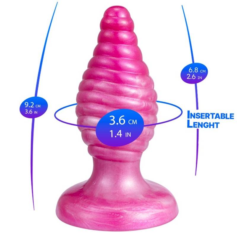 Silexd - cherry plug anal fantasy silicona liquida termoreactivo rosa 9.2 cm - 1