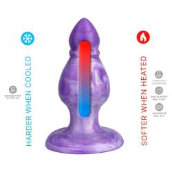 Silexd - queen plug anal fantasy silicona liquida termoreactivo lila 9.2 cm - 5