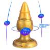 SilexD Goldy plug anal dorado con medidas de 9,2 cm de largo insertable