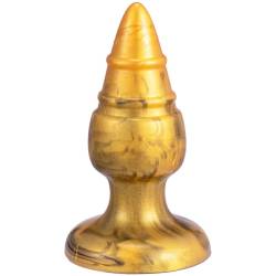 Silexd - goldy plug anal fantasy silicona liquida termoreactivo oro 9.2 cm - 3