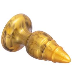 Silexd - goldy plug anal fantasy silicona liquida termoreactivo oro 9.2 cm - 4