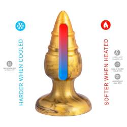 Silexd - goldy plug anal fantasy silicona liquida termoreactivo oro 9.2 cm - 5