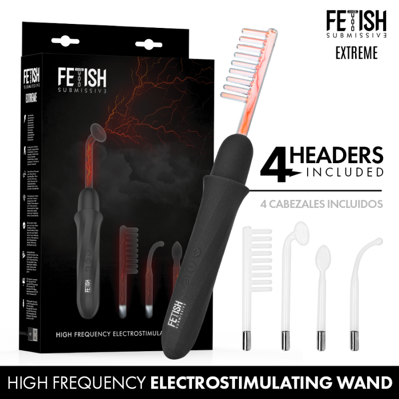 Fetish submissive - vibrador wand electroestimulación alta frecuencia - 1 Fetish submissive - vibrador wand electroestimulación alta frecuencia - 1