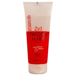Hot - massage & glide gel 2 en 1 fresa 200 ml - 1