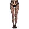 Leg avenue - 1966 medias de red con panty sin entrepierna negro - talla única - 1