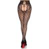 Leg avenue - 1966 medias de red con panty sin entrepierna negro - talla única - 2