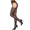 Leg avenue - 1967 medias de liguero con red de flores negro - talla única - 3