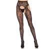 Leg avenue - 1967 medias de liguero con red de flores negro - talla única - 4