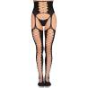 Leg avenue - 1968 medias de liguero con encaje negro - talla única - 1