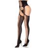 Leg avenue - 1968 medias de liguero con encaje negro - talla única - 3