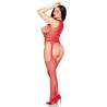 Leg Avenue Uncovered rojo por detrás