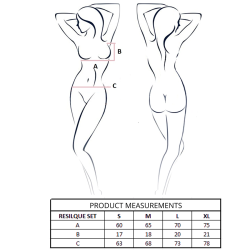 Passion - resilque set sujetador + tanga rojo l/xl - 4