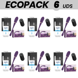 Ecopack 6 uds - treasure merlin double couple vibrator control remoto - 1