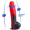 Silexd - devil dildo fantasy silicona liquida termoreactivo rojo negro 20.3 cm - 1