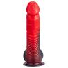 Silexd - devil dildo fantasy silicona liquida termoreactivo rojo negro 20.3 cm - 3