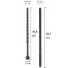 Hidden Desire dilatadores uretrales con estrías, esquema de medidas