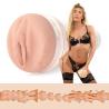 Fleshlight Girls Bonnie Blue 1K con entrada vaginal, modelo y diagrama de textura interior