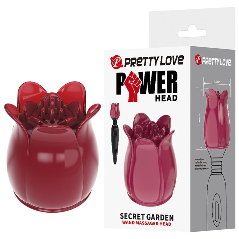 Pretty love - secret garden cabezal masajeador rosa - 1