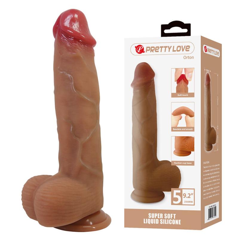 Pretty love - orton dildo realístico con ventosa 23.5 cm -ø- 4.9 cm - 1