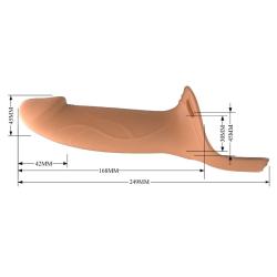 Pretty love - landon strap-on con vibración claro - 6