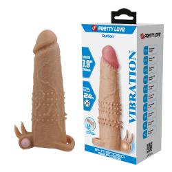 Pretty love - quillon funda para pene con estimulador de clítoris y vibración - 1