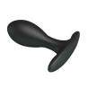 Plug hinchable Mr Play negro, vista en diagonal del plug