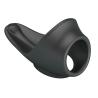 Crazy Bull Zadok anillo negro, vista frontal con la textura