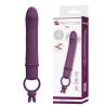 Pretty Love Cora, vibrador morado con anillo de sujeción, junto a su caja
