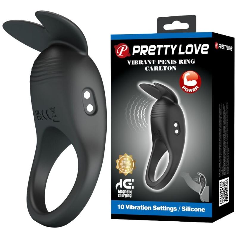 Pretty love - carlton anillo para pene con estimulador de clítoris - 1