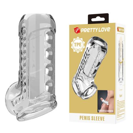 Pretty love - funda para pene texturizada transparente - 1