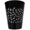 Diablo picante - vaso negro 500 ml con penes blancos - 1
