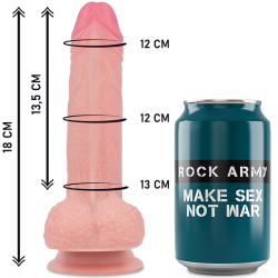 Rockarmy - arnés + liquid silicone dildo premium mustang 18 cm -o- 4.14 cm - 3