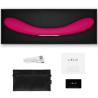 LELO Boomerang cereza con cable de carga, funda y documentación