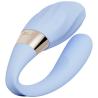 LELO TIANI Twist celeste, vista frontal de doble brazo
