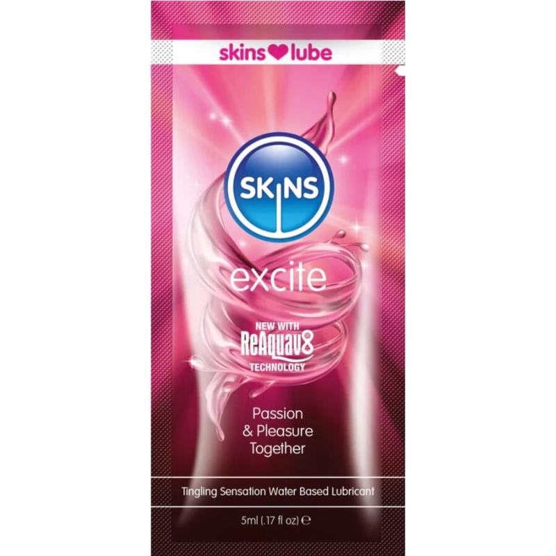 Skins - excite lubricante base de agua monodosis 5 ml - 1