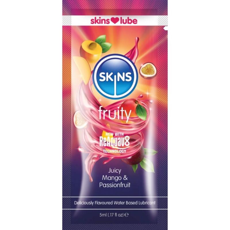 Skins - fruity lubricante base de agua mango & fruta pasión monodosis 5 ml - 1
