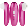 Womanizer Pro rosa visto de frente, perfil y reverso