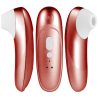 Womanizer Pro burdeos en vistas frontal, lateral y posterior