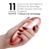 Womanizer Pro burdeos con indicación de once niveles