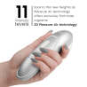 Womanizer Pro gris plata con indicación de once niveles