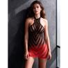 Passion BS117 vestido bodystocking de malla detalle frontal