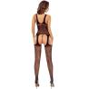 Passion BS122 bodystocking abierto negro vista trasera