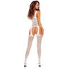 Passion BS122 bodystocking abierto blanco vista trasera