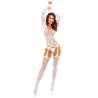 Passion BS125 bodystocking de malla blanco vista frontal