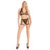 Leg Avenue 86148 conjunto negro de cuerpo completo