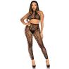 Leg Avenue 89372 conjunto negro de cuerpo completo